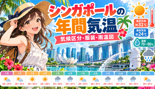 【完全ガイド】シンガポールの年間気温・雨温図から分かる気候帯と気候区分