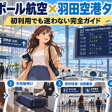 羽田空港でシンガポール方面の国際線を利用するイメージ