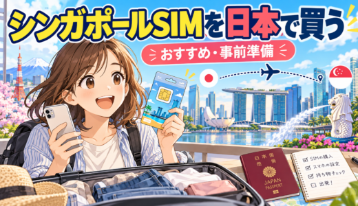 【初心者向け】シンガポール用SIMを日本で購入する方法とおすすめプランを簡単解説