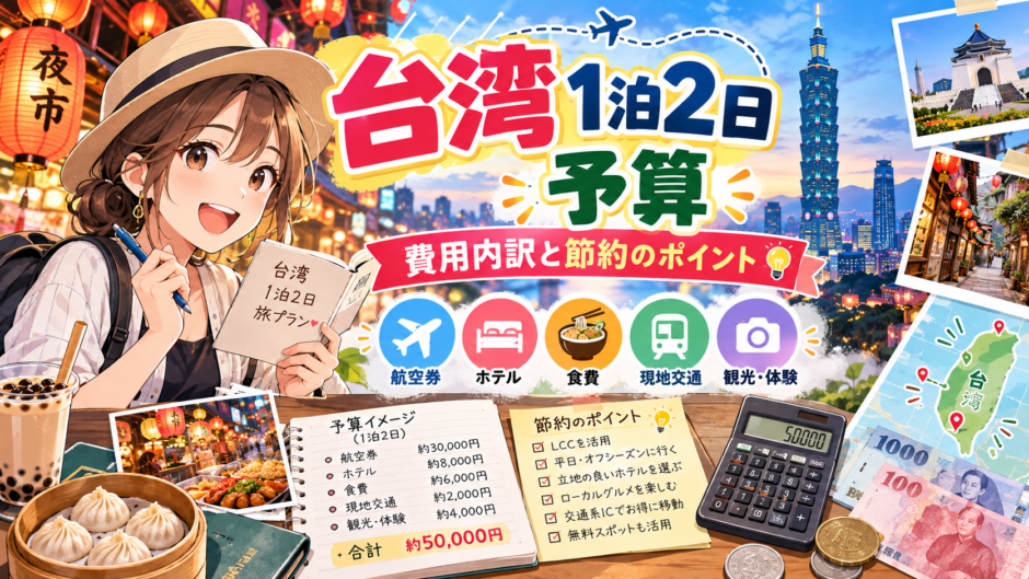 台湾1泊2日の予算