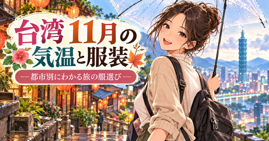 台湾11月の気温と旅行時の服装イメージ