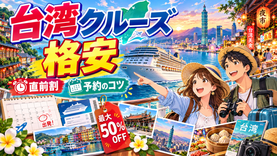 台湾クルーズを格安で楽しむ旅行イメージ