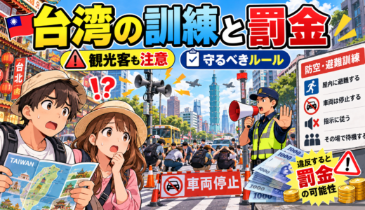 台湾の訓練に関する罰金の実態と観光客が守るべきルール