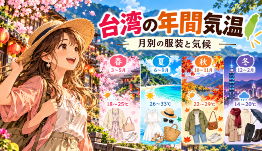 台湾の年間の気温徹底ガイド｜月別平均や服装の目安も解説