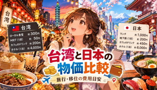 【2025最新】台湾と日本の物価を比較！旅行者と移住者向け徹底ガイド
