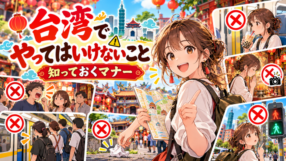 台湾でやってはいけないことと旅行マナー
